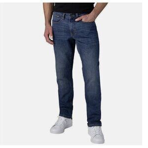 IZOD Men's New Saltwater Straight Fit Denim Cotton Blend Blue Jeans 34x32